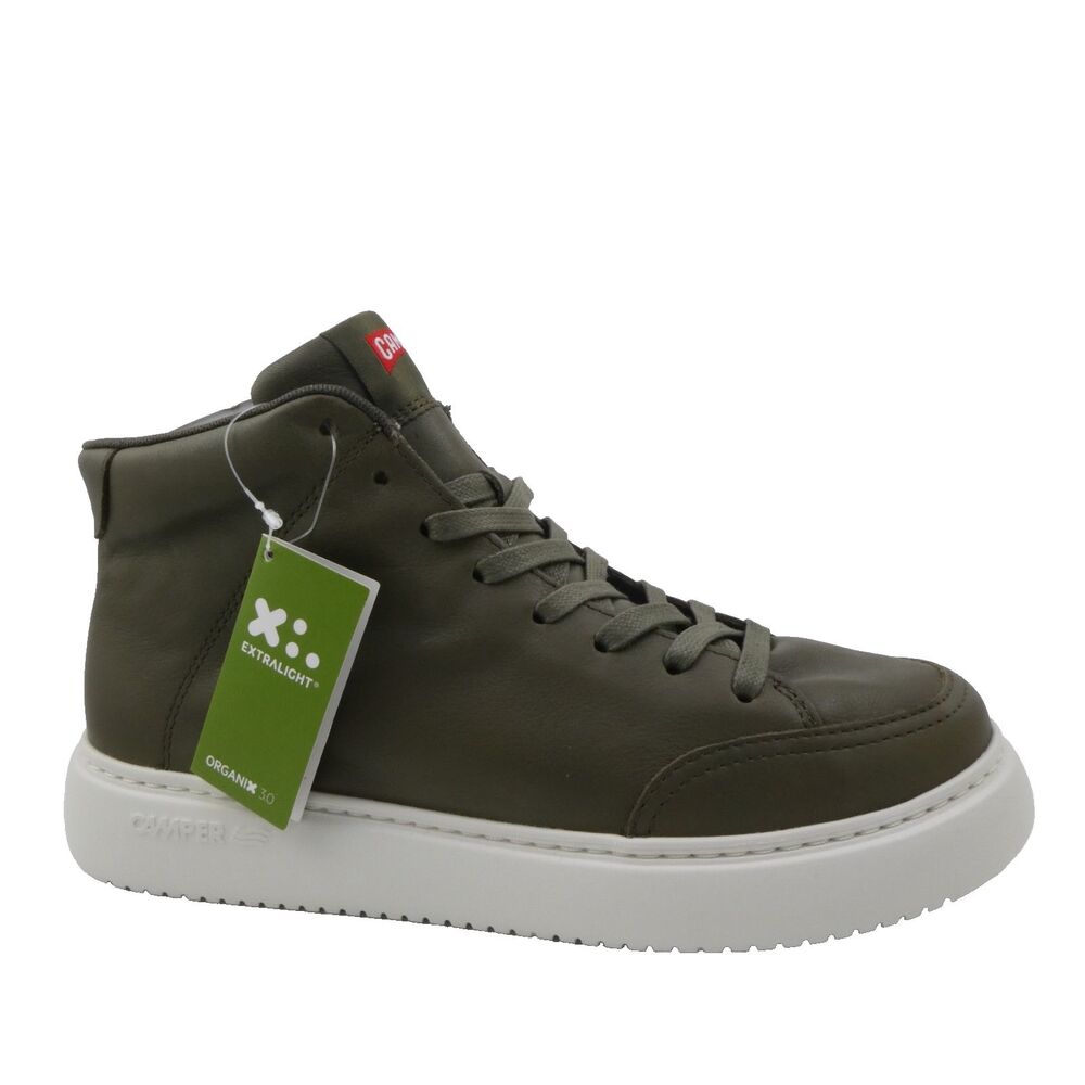 Camper Chasis Men's US 7 Sport Green Leather Casual Ankle Boot Hi Top Sneaker